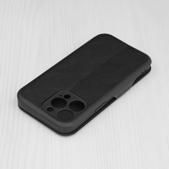 Husa iPhone 13 Pro tip carte - safe wallet plus magnetic, negru