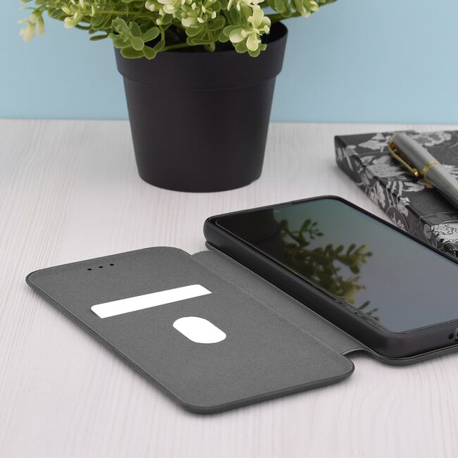 Husa iPhone 13 Pro Max tip carte - safe wallet plus magnetic, negru