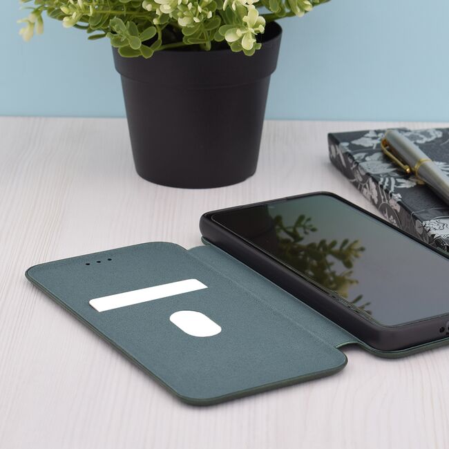 Husa Samsung Galaxy A13 4G tip carte - safe wallet plus magnetic - green