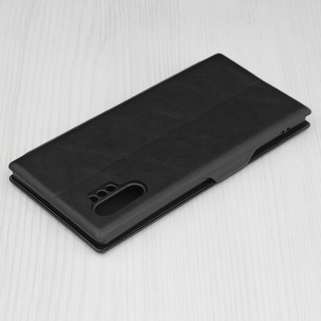 Husa Samsung Galaxy Note 10 Plus tip carte - safe wallet plus magnetic, negru