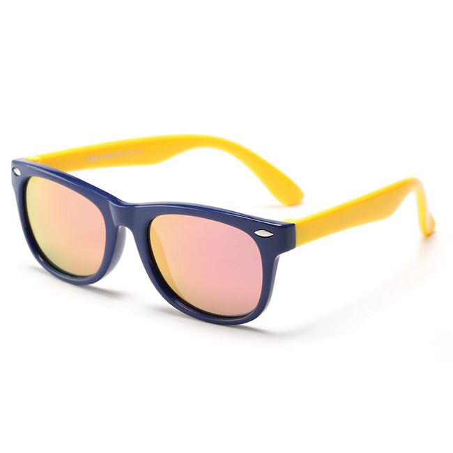 Ochelari de soare pentru copii Techsuit D802, galben / bleumarin