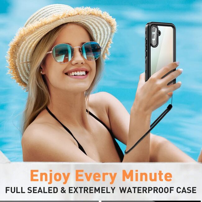 Pachet 360: Husa cu folie integrata Samsung Galaxy A34 5G ShockProof Dust-Water Proof Full Body, negru