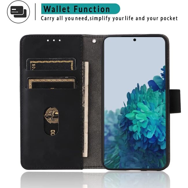 Husa pentru Oppo Reno 8T 4G Wallet Premium tip carte, negru