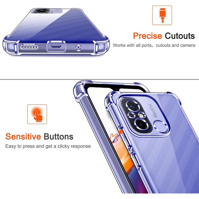 Husa pentru Xiaomi Redmi 12C Anti-Shock 1.5mm, transparent