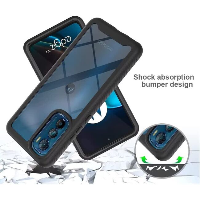 Pachet 360: Husa cu folie integrata Motorola Moto Edge 30 Defense360 - negru