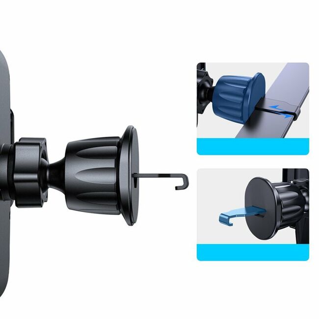 Suport auto pentru telefon, Joyroom, JR-ZS259, Negru, Montare grila de ventilatie, Reglare 360 grade, Universal