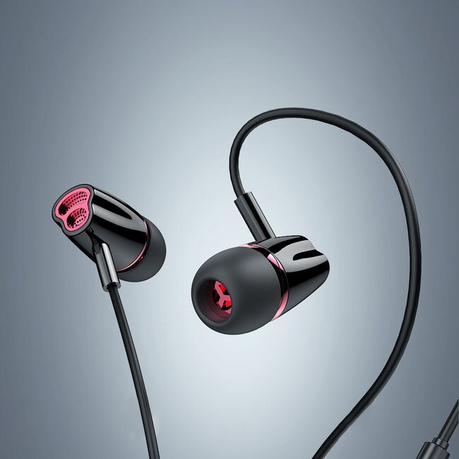 Casti audio JoyRoom - Stereo Headphones (JR-EL114) - Jack 3.5mm, cu telecomanda si microfon - negru