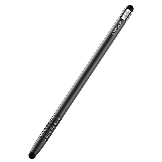 Stylus Pen JoyRoom cu 2 varfuri - Stylus Pen (JR-DR01) - Pasive, Capacitive, pentru tablete si telefoane compatibil, Android si iOS, negru