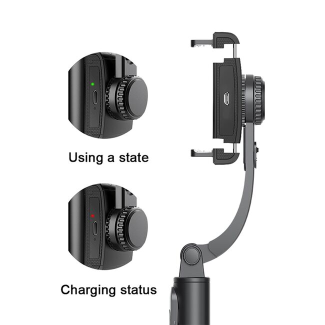 Selfie Stick trepied Bluetooth cu telecomanda Techsuit Q08, 75cm