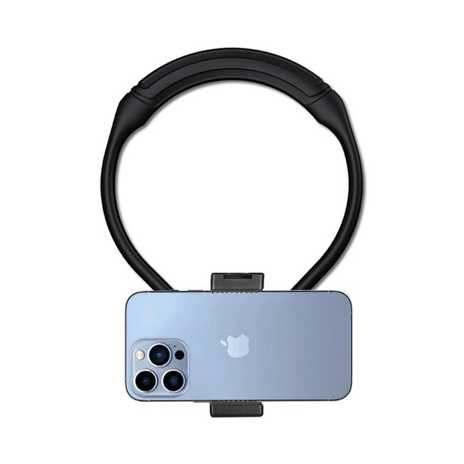 Suport pentru GoPro / Action camera Neck Holder U-Shaped, portabil si flexibil, negru