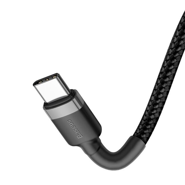 Cablu de date Type-C 60W, 3A, 1m Baseus, USB-C la USB-C negru, CATKLF-GG1