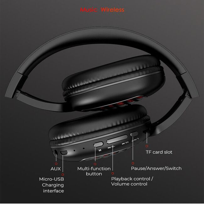 Casti audio Hoco - Wireless Headphones Brilliant (W23) - pliabile Bluetooth 5.0 cu microfon - alb