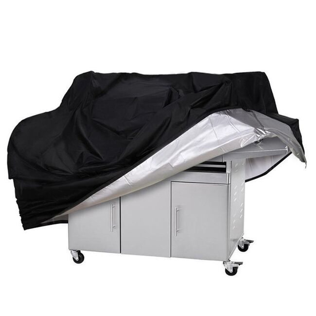 Husa de protectie pentru gratar outdoor - grill cover - Waterproof si rezistent la UV, 600D oxford fabric, 170 x 61 x 117cm, XL - negru