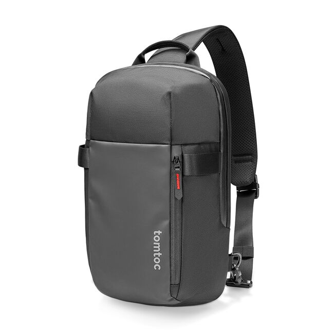 Rucsac sling laptop 14 inch, iPad Tomtoc, 9l, negru, T24M1D1