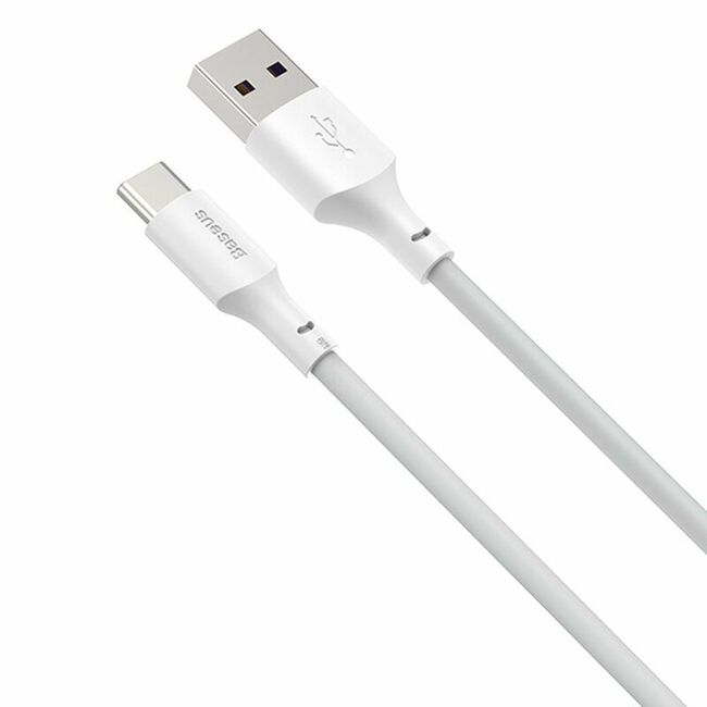 Set 2 x cablu de date si incarcare Baseus - (2 pack) Data Cable (TZCATZJ-02) - USB la USB Type-C, Fast Charging 5A, 40W, 1.5m - alb