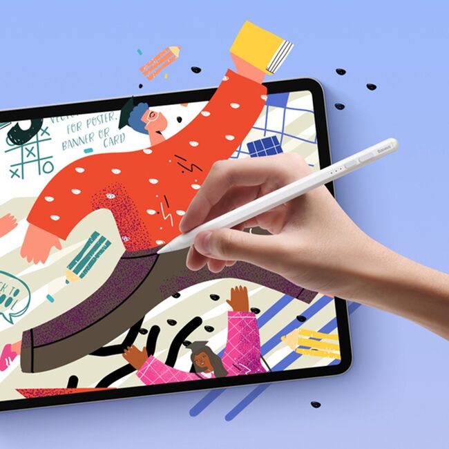 Stylus pen activ Baseus Smooth Writing 2 Series pentru iPad, palm rejection, Tilt, SXBC060502
