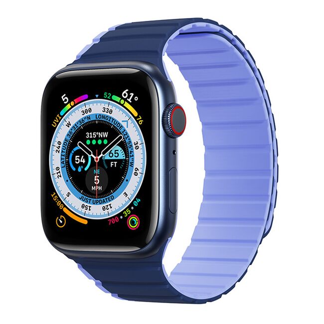 Curea magnetic Apple Watch 1/2/3/4/5/6/7/8/SE/SE 2/Ultra (42/44/45/49mm) Dux ducis - ld series - blue