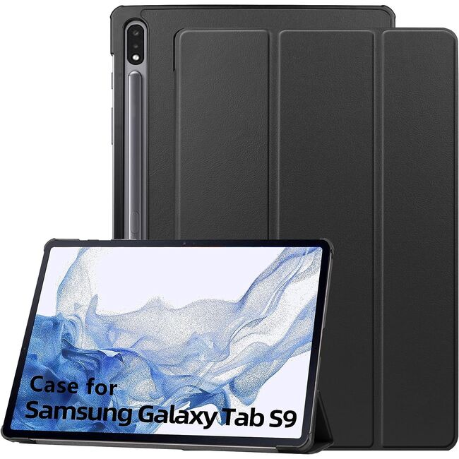 Husa Samsung Galaxy Tab S9 UltraSlim de tip stand, functie sleep/wake-up, ProCase, negru