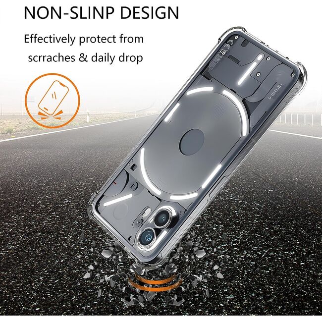 Husa pentru Nothing Phone 2 Slim Anti-Shock 1.5mm, reinforced corners, Transparent