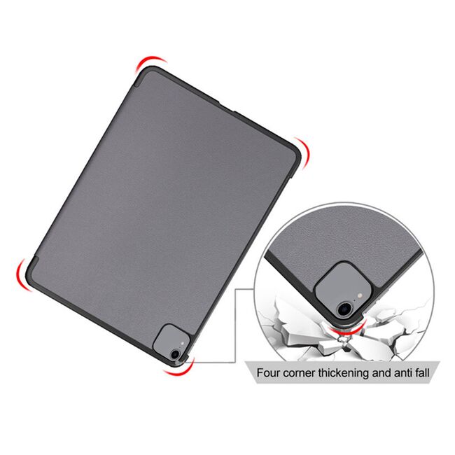 Husa pentru iPad Pro 12.9 2022, 2021, 2020 tip stad, cu functie wake-up/sleep, negru