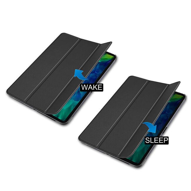 Husa pentru iPad Pro 12.9 2022, 2021, 2020 tip stad, cu functie wake-up/sleep, negru