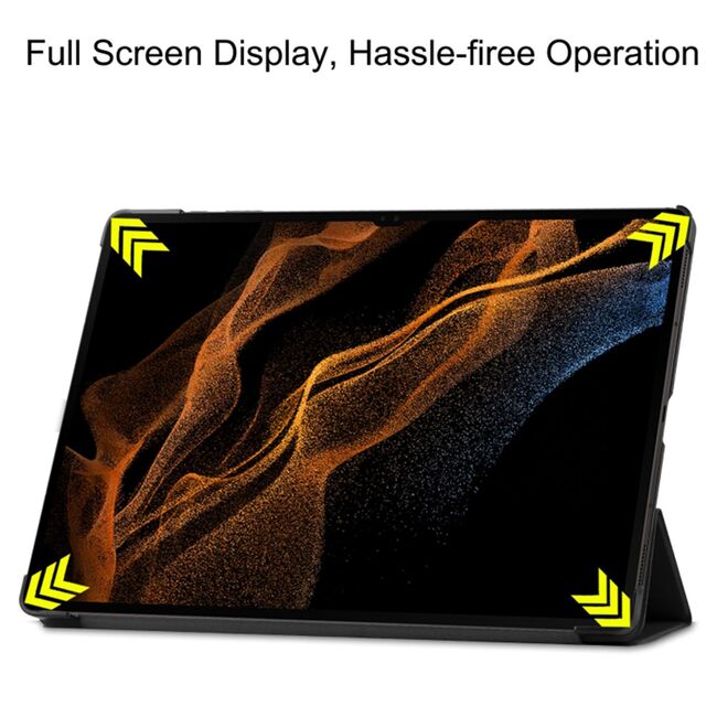 Husa Samsung Galaxy Tab S9 Ultra UltraSlim de tip stand, functie sleep/wake-up, ProCase, negru