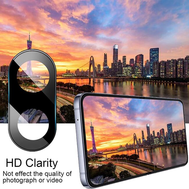 Folie de protectie camera Full Camera Glass - Samsung Galaxy Z Flip 5, negru
