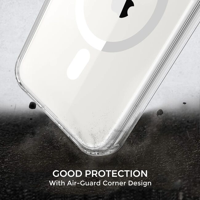 Husa pentru iPhone 15 Pro Max cu MagSafe anti-shock 1.5 mm, clear