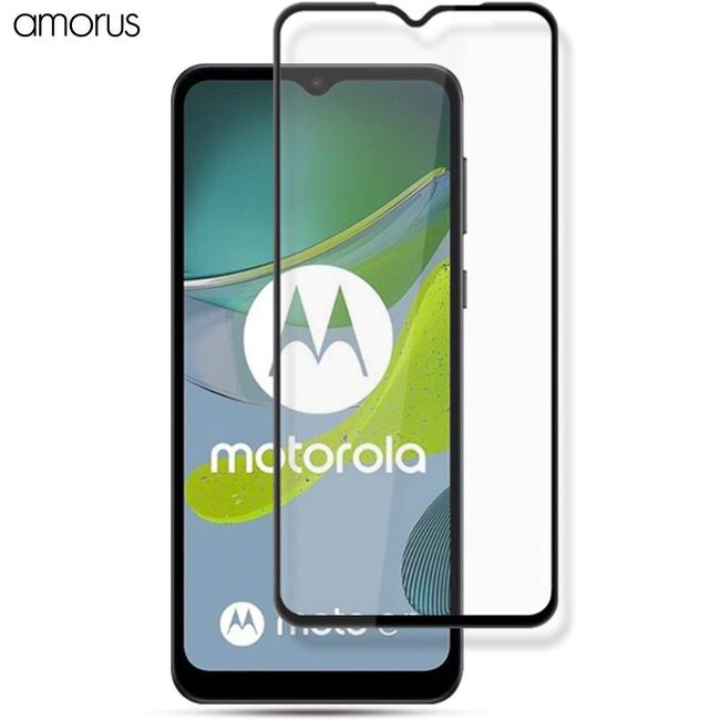 Folie din sticla pentru Motorola Moto E13 Glass Pro+ Full Face/Glue, margini negre