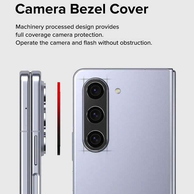 Folie de protectie camera Samsung Galaxy Z Fold 5 Ringke - camera styling, negru