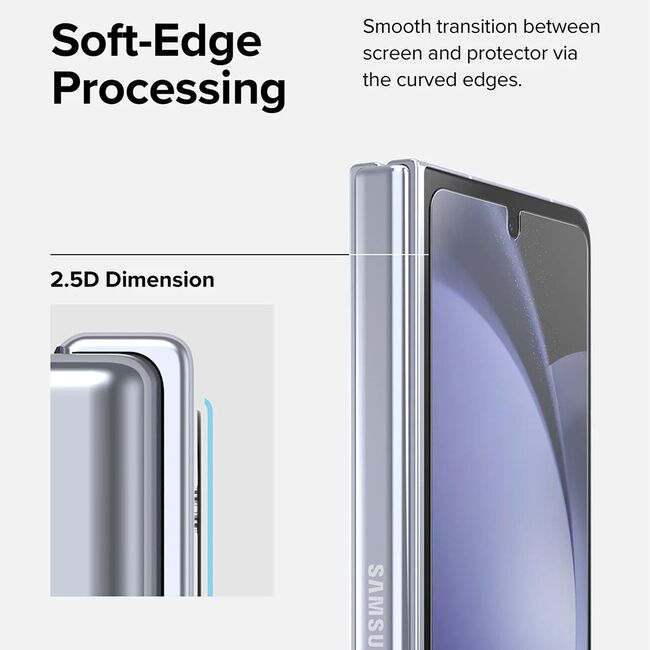 Folie sticla pentru ecranul frontal Samsung Galaxy Z Fold 5 Ringke - cover display tempered glass, clear