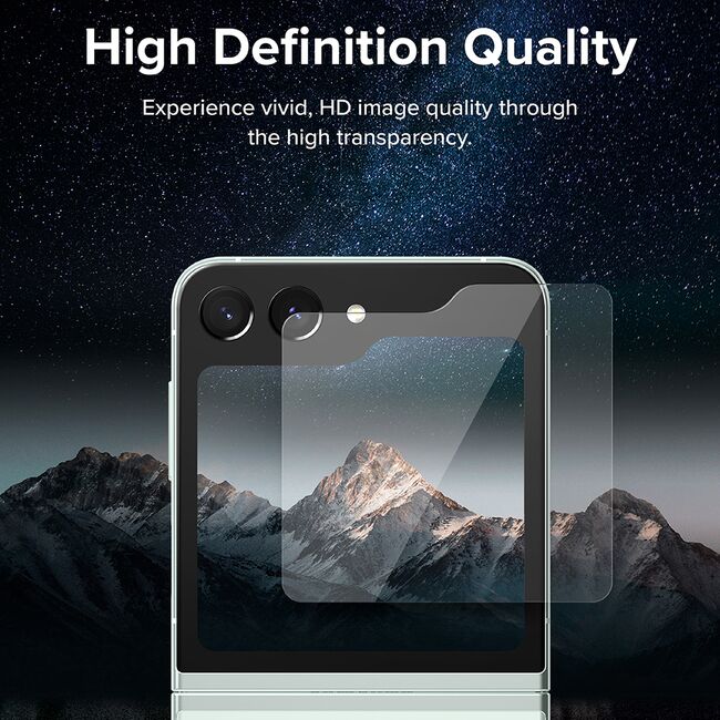 Folie de protectie ecran secundar Samsung Galaxy Z Flip 5 Cover Display Tempered Glass (2 pack) Ringke - cover display tempered glass (2 pack), clear