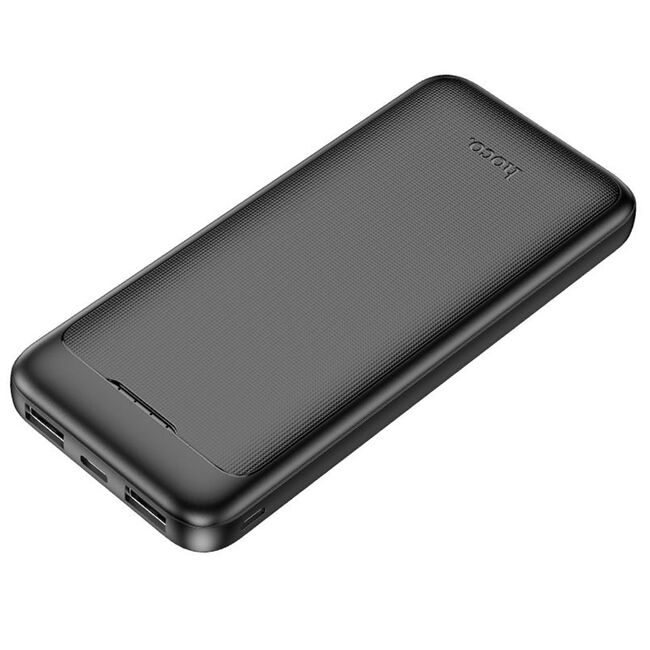 Baterie externa 2 x USB, Type-C, with LED for Battery Check, 2A, 10000mAh Hoco J111, negru