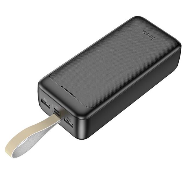 Baterie externa 2x USB, Type-C, Micro-USB, cu LED Hoco J111B, 2A, 30000mAh, negru