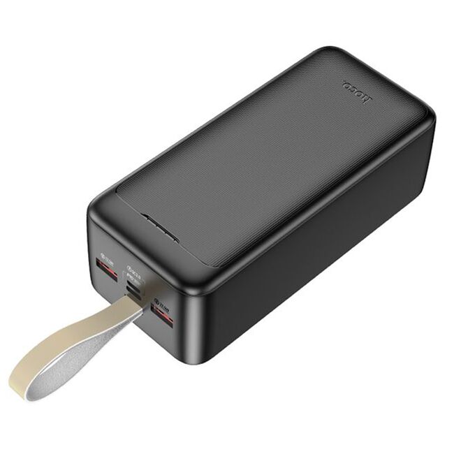 Baterie externa, power bank Hoco J111C, 2x USB, Type-C, Micro-USB, PD30W, cu LED, 40000 mAh, negru