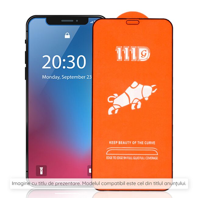 Folie sticla premium Samsung Galaxy S21 Ultra 5G Glass Pro+ Full Face/Glue - Margini negre