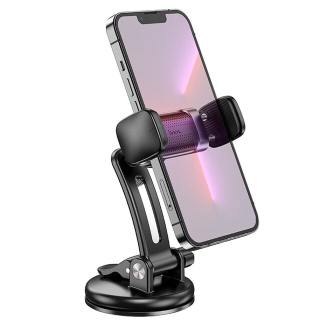 Suport auto telefon prindere bord/parbriz Hoco CA111, negru