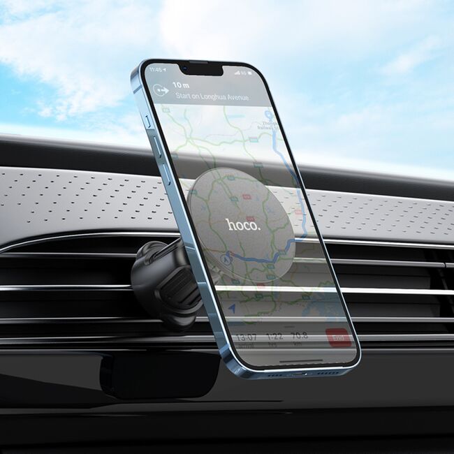 Suport telefon auto magnetic grila ventilatie Hoco H12, negru