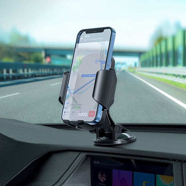 Suport telefon masina pentru bord/parbriz Hoco CA82, negru
