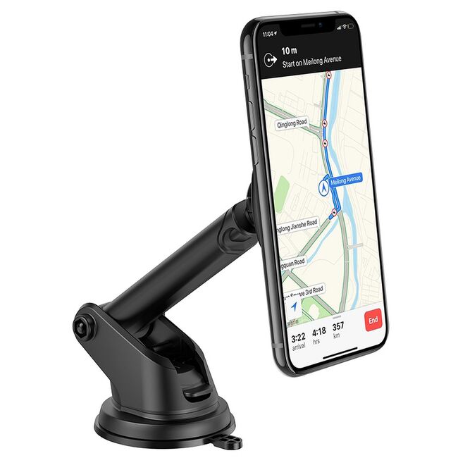 Suport auto magnetic telefon bord / parbriz Hoco CA67, negru