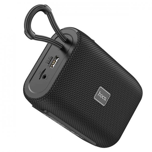 Mini boxa wireless portabila TWS, FM, TF Card, USB, AUX, 1200mAh, 5W + casti Bluetooth Hoco HC15, negru