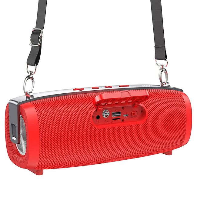 Boxa karaoke cu microfon wireless portabila Outdoor Karaoke Party, RGB, TWS, FM, Bluetooth 5.3, 10W Hoco BS55, negru
