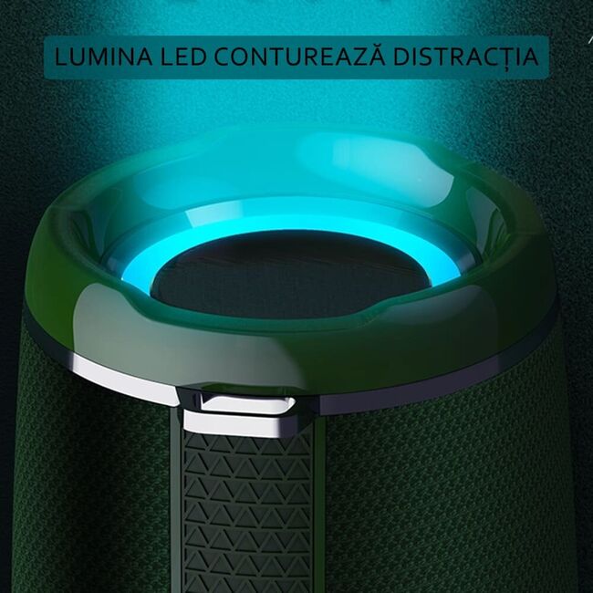 Boxa portabila waterproof 10W, Ambient Light, Bluetooth 5.0, Hoco HC2, verde