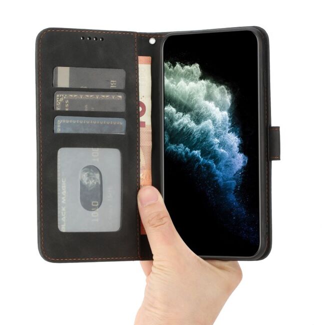 Husa pentru Oppo A78 4G Wallet Premium tip carte, negru