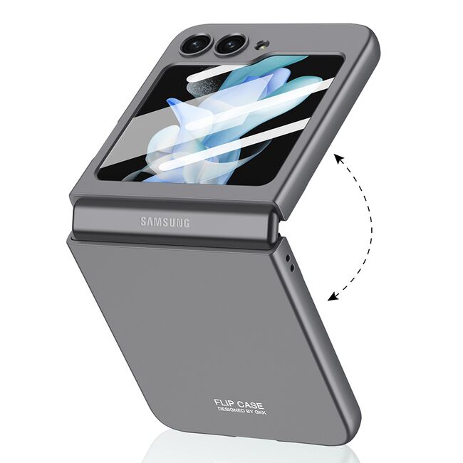[Pachet 360°] Husa + folie pentru ecranul secundar Samsung Galaxy Z Flip5 GKK Original, negru
