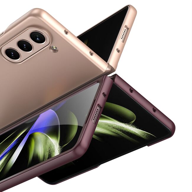 [Pachet 360°] Husa + folie Samsung Galaxy Z Fold 5 GKK Original, roz
