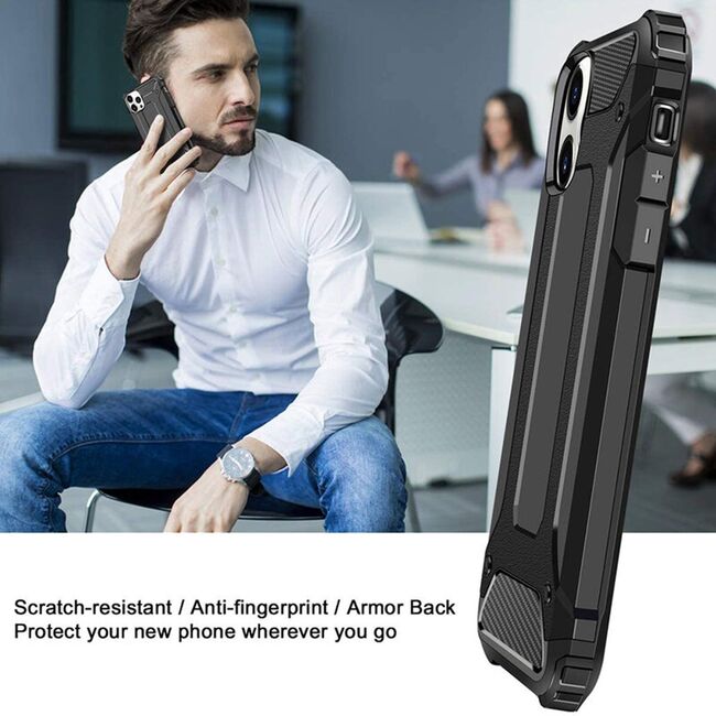 Husa iPhone 15 Pro Techsuit Hybrid Armor, negru