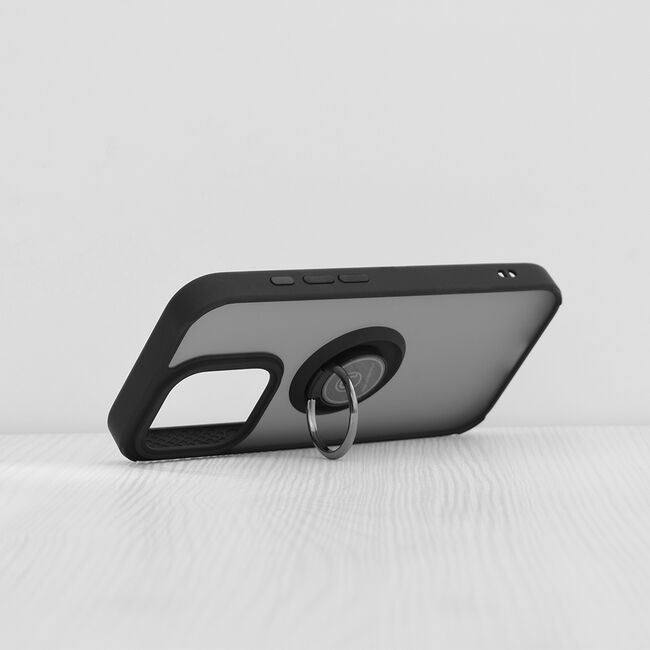 Husa iPhone 15 Pro Techsuit Glinth cu inel suport stand magnetic, negru