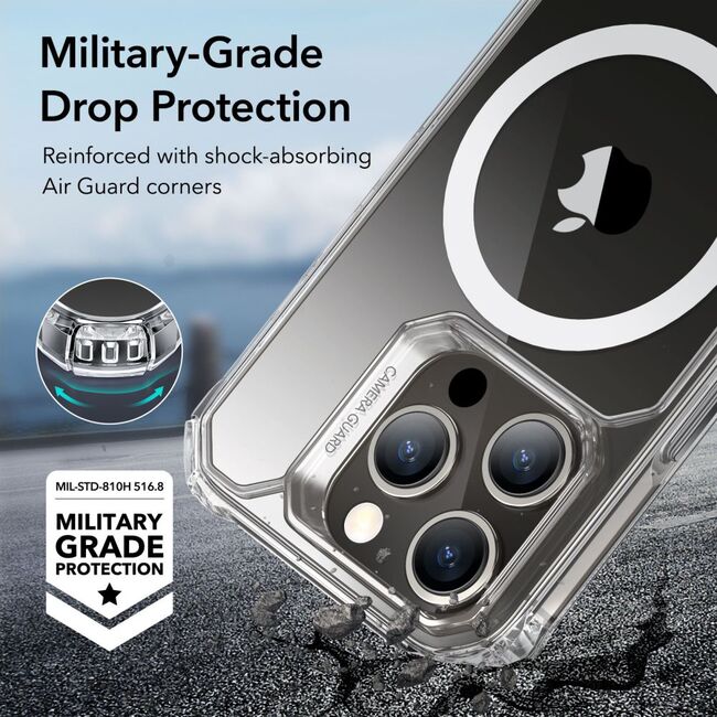 Husa iPhone 15 Pro ESR Air Armor HaloLock, transparenta