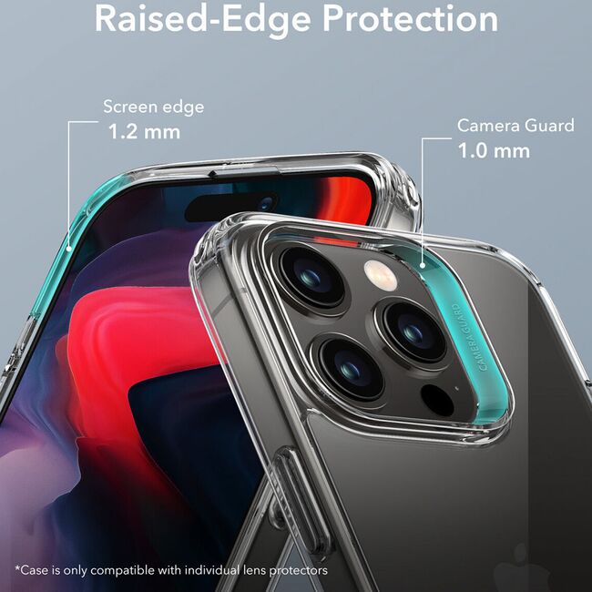 Husa iPhone 15 Pro ESR Air Shield Boost Kickstand, transparenta